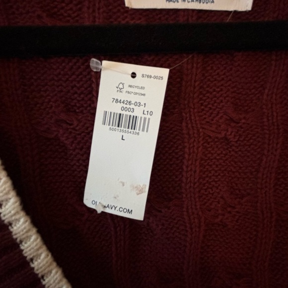 NWT Old Navy Women's Burgundy Oversized Sweater - Picture 2 of 7
